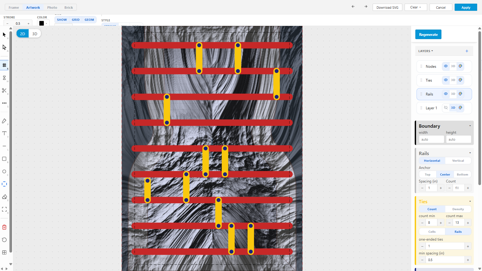 B-Spline Lattice Tool Art Canvas